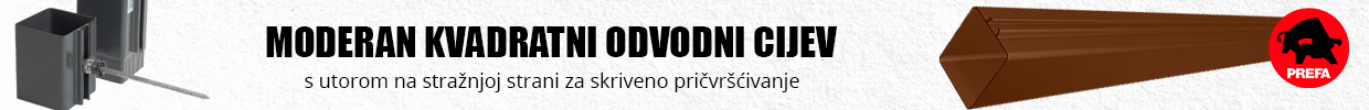 Moderan kvadratni odvodni cijev PREFA