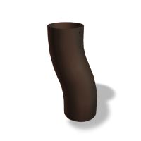 PREFA koljeno za sokle aluminijsko Ø 80 mm, lješnjaka P10 RAL 8019