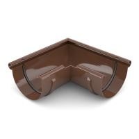 BRYZA Vanjski kutni oluk plastični Ø 125 mm, smeđa RAL 8017