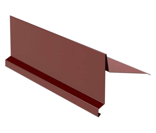 Završna lajsna za jednostrešni krov RŠ 333, Prefalz stucco, Tamno crvena P.10 RAL 3009