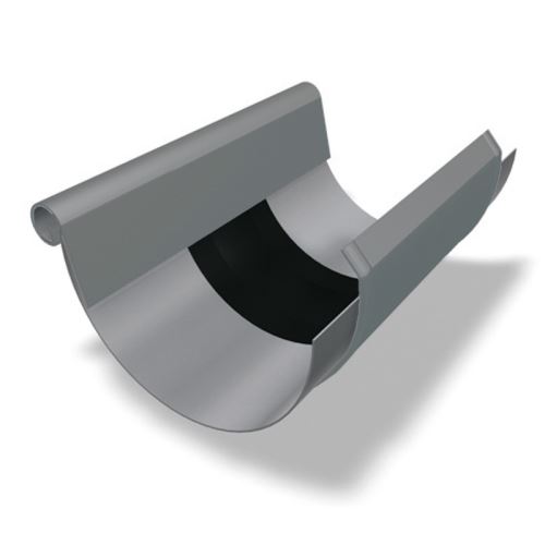 PREFA – dilatacija oluka s utorom i gumenom brtvom, Ø 100 mm, világosszürke P10 RAL 7005