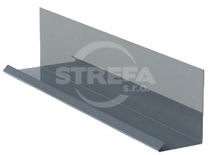 Obrub zidova za kombinaciju s pokrovnom lajsnom RŠ 200, Prefalz stucco, Antracitna P.10 RAL 7016