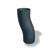 PREFA koljeno za sokle aluminijsko Ø 80 mm, Antracit P10 RAL 7016