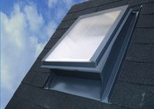 Krovni aluminijski prozor s makrolonom, 600 x 600, antracit