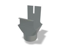 PREFA kotlić kvadratni al, širina 120/100 mm za okruglu spusnu cijev, világosszürke P10 RAL 7005