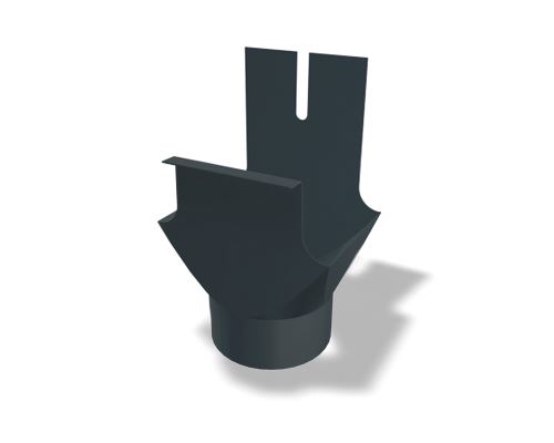 PREFA kotlić kvadratni al, širina 120/100 mm za okruglu spusnu cijev, antracit P10 RAL 7016