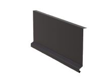 Zavjetrinska traka ispod rubnog crijepa RŠ 250, Lakirani pocinčani, Tamno smeđa RAL 8019