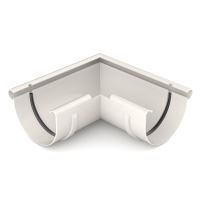 BRYZA Vanjski kutni oluk plastični Ø 125 mm, bijela RAL 9010