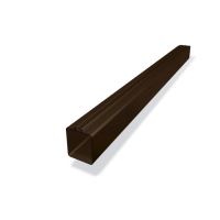 PREFA spusna cijev kvadratna aluminijska 100x100 mm, duljina 1,5m, lješnjaka P10 RAL 8019