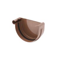 BRYZA čelo oluka LIJEVO plastično Ø 125 mm, smeđa RAL 8017 BRYZA čelo oluka LIJEVO plastično Ø 125 mm, smeđa RAL 8017